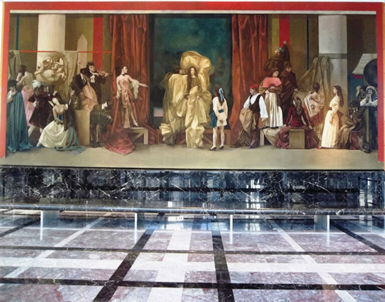 Restoration of the mural at Bank of Boston Tower